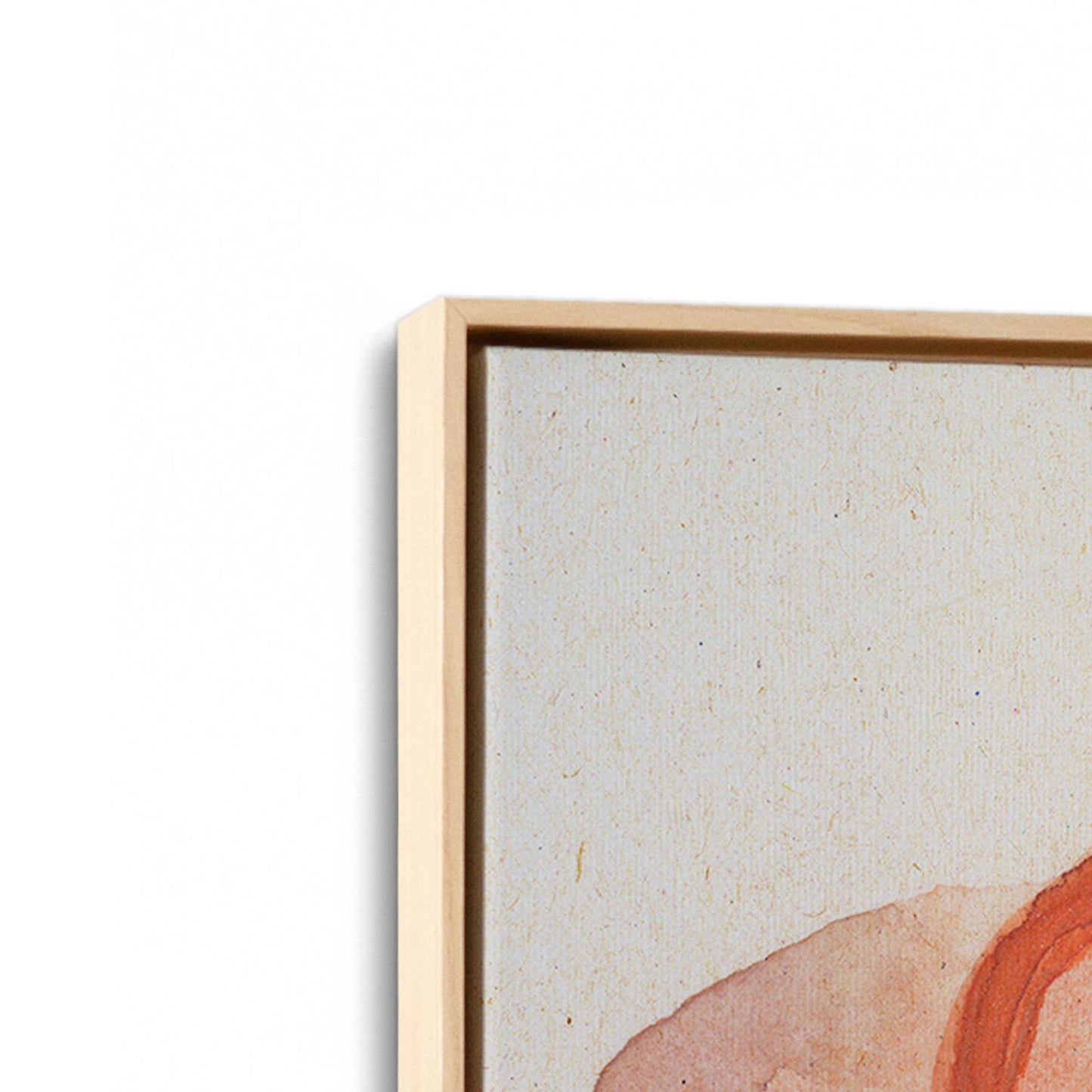 [Color:American Maple], Picture of art in a American Maple frame at an angle