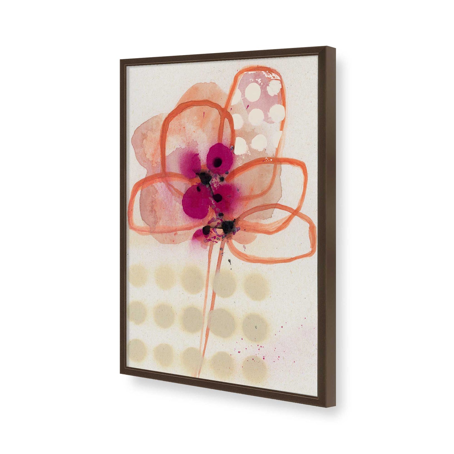 [Color:Brown], Picture of art in a Brown frame of the corner