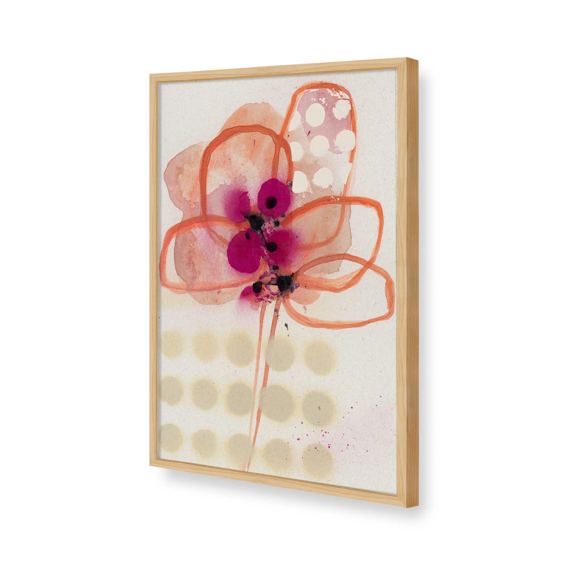 [Color:American Maple], Picture of art in a American Maple frame of the corner