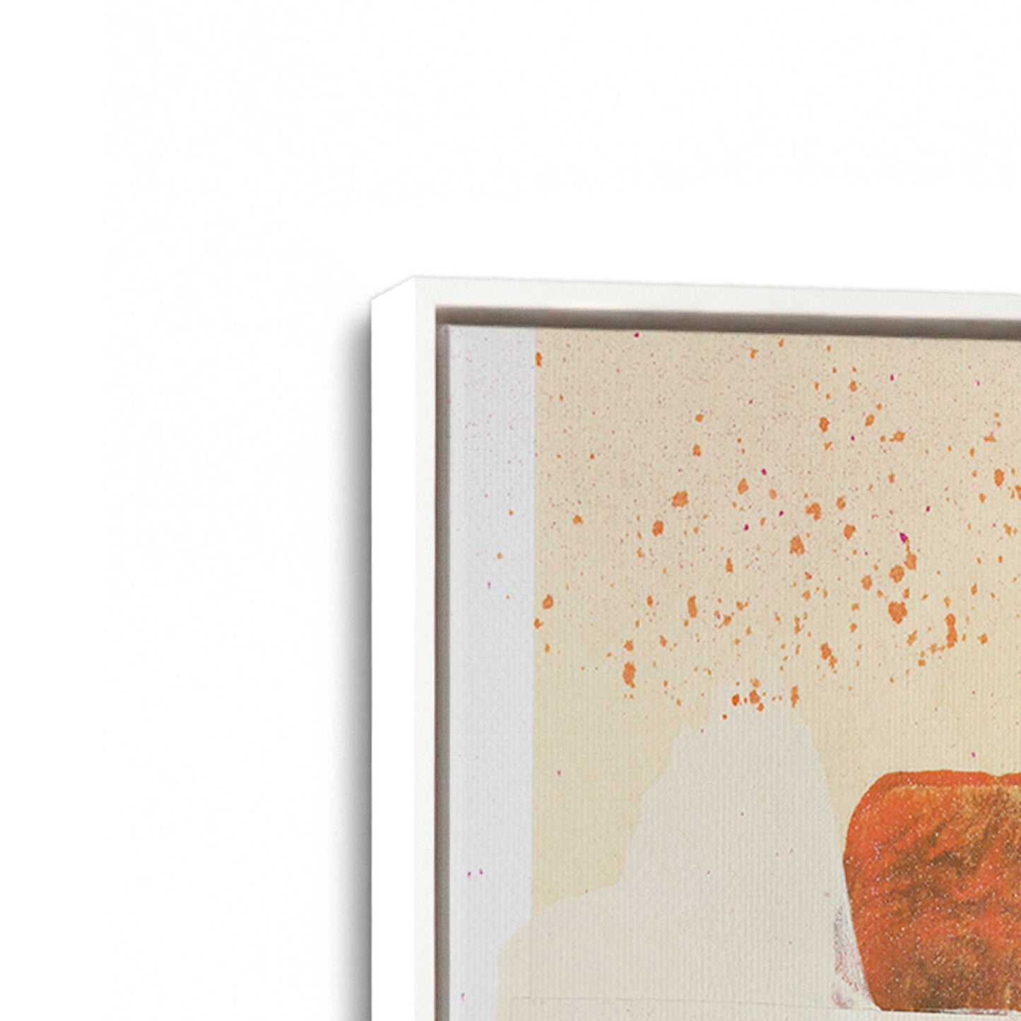 [Color:Opaque White], Picture of art in a White frame at an angle