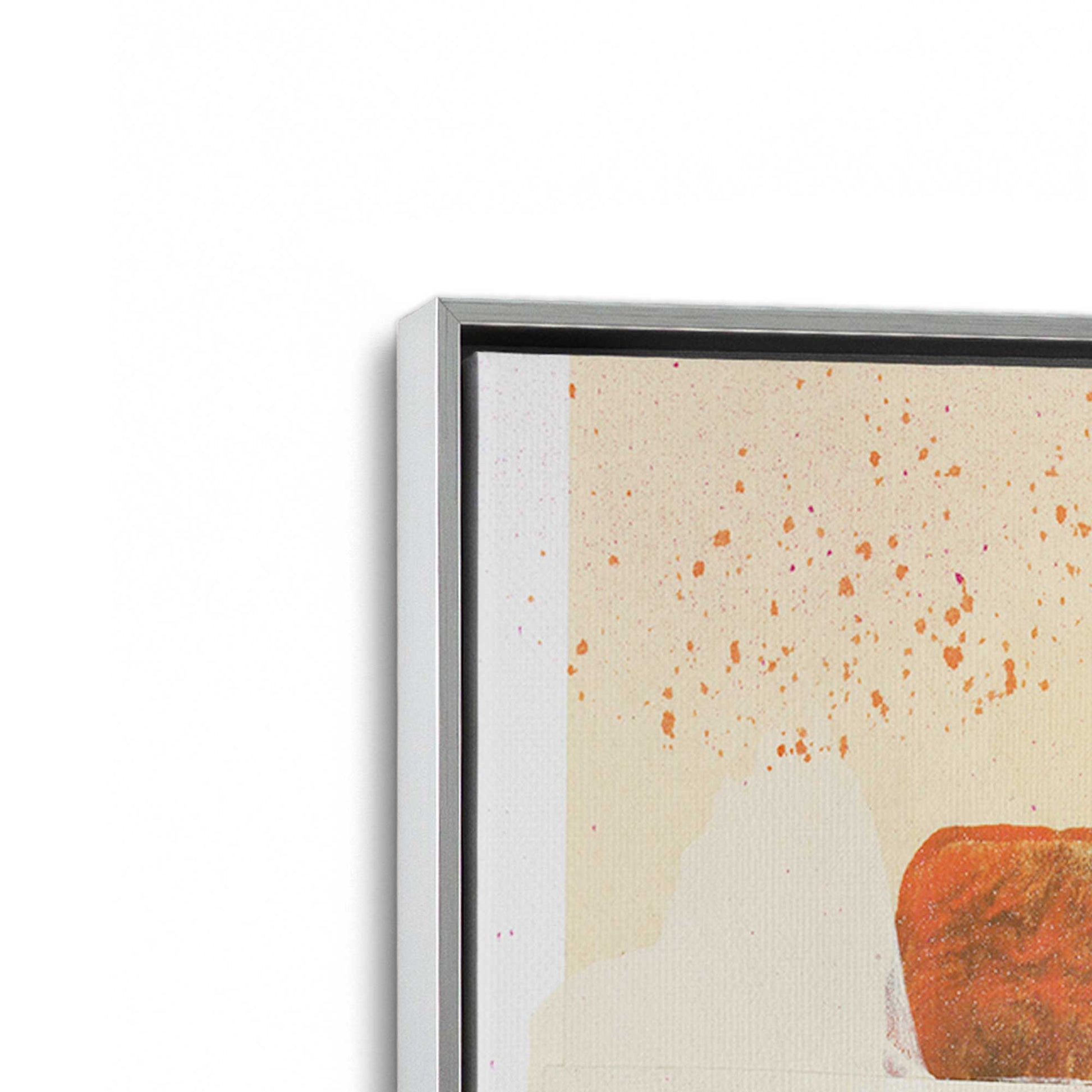 [Color:Polished Chrome], Picture of art in a Polished Chrome frame at an angle