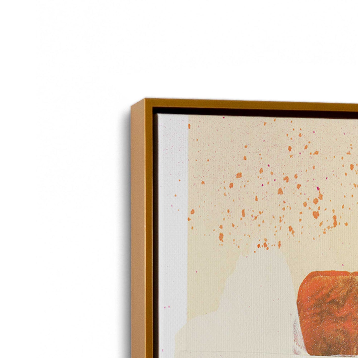 [Color:Polished Gold], Picture of art in a Polished Gold frame at an angle