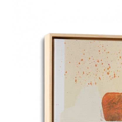 [Color:American Maple], Picture of art in a American Maple frame at an angle