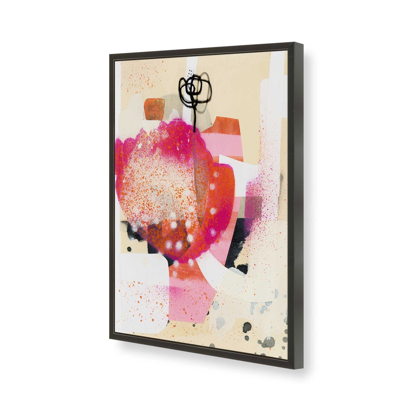 [Color:Satin Black], Picture of art in a Satin Black frame of the corner