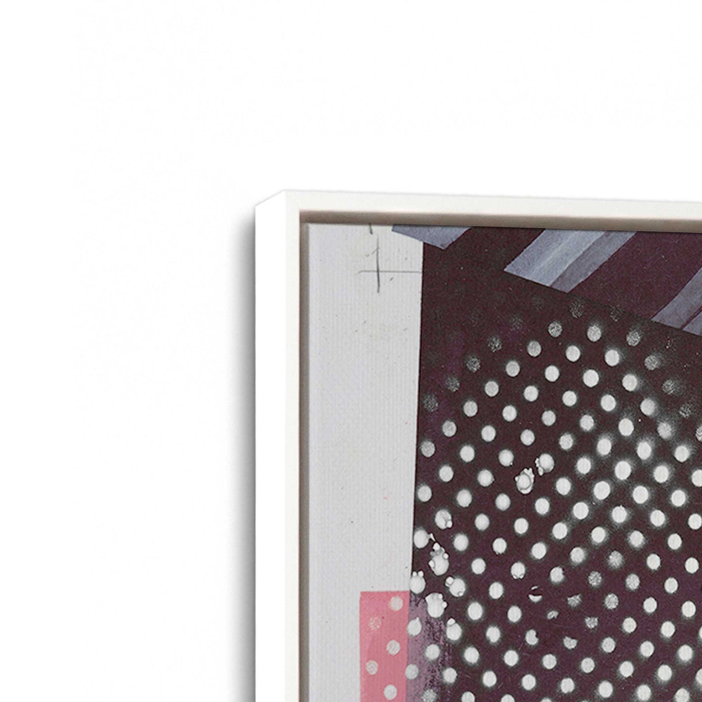 [Color:Opaque White], Picture of art in a White frame at an angle
