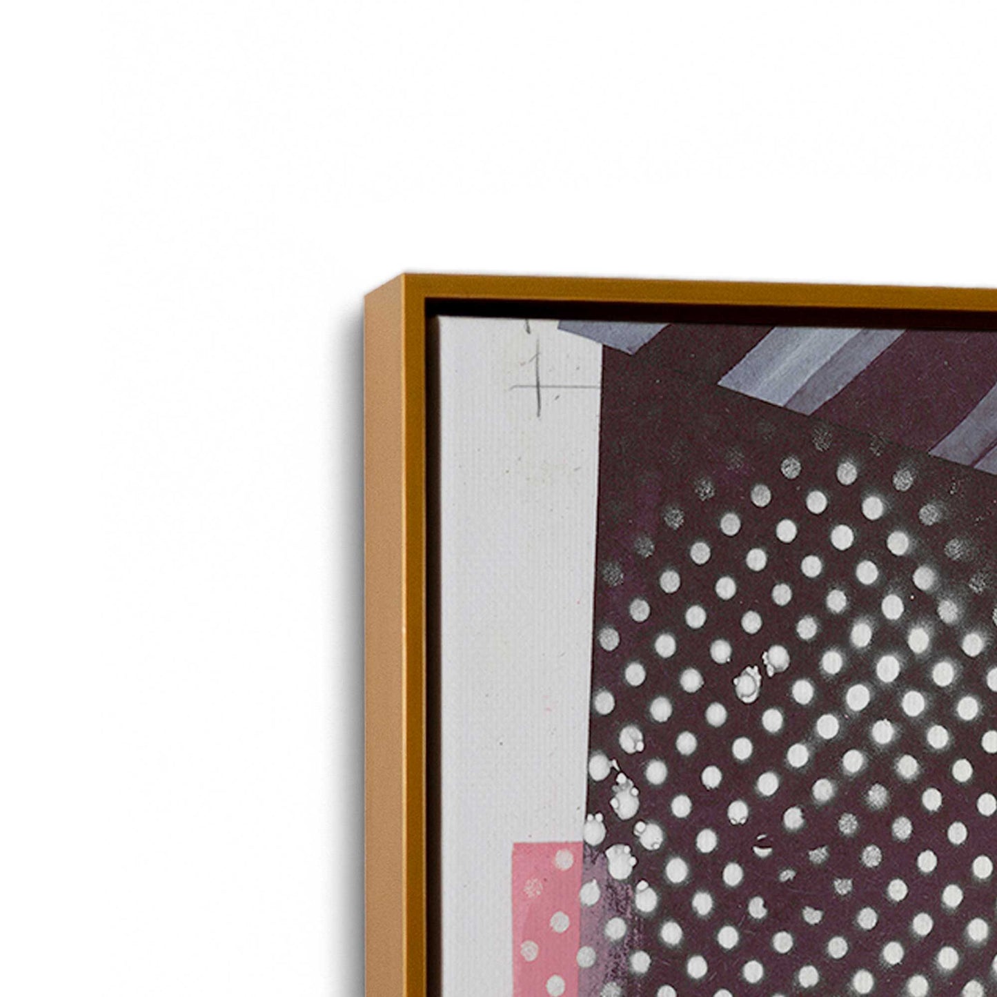 [Color:Polished Gold], Picture of art in a Polished Gold frame at an angle