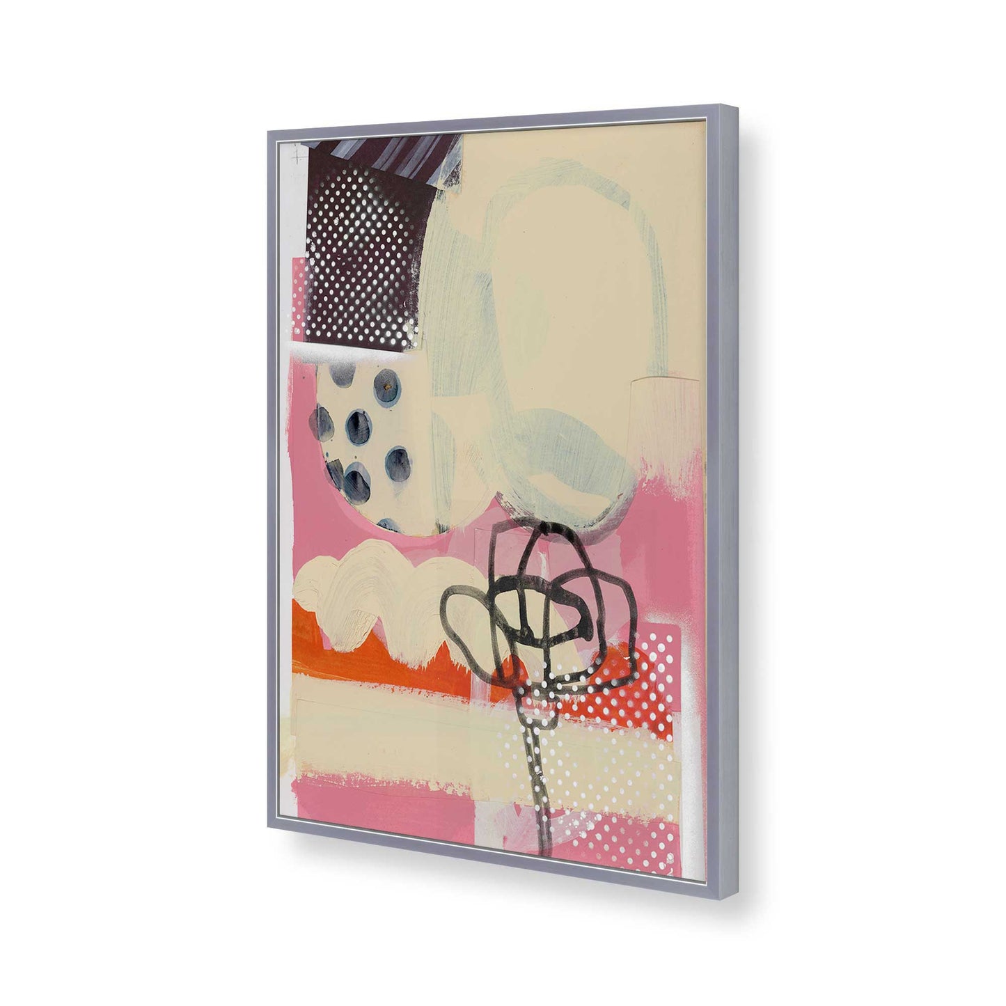 [Color:Polished Chrome], Picture of art in a Polished Chrome frame of the corner