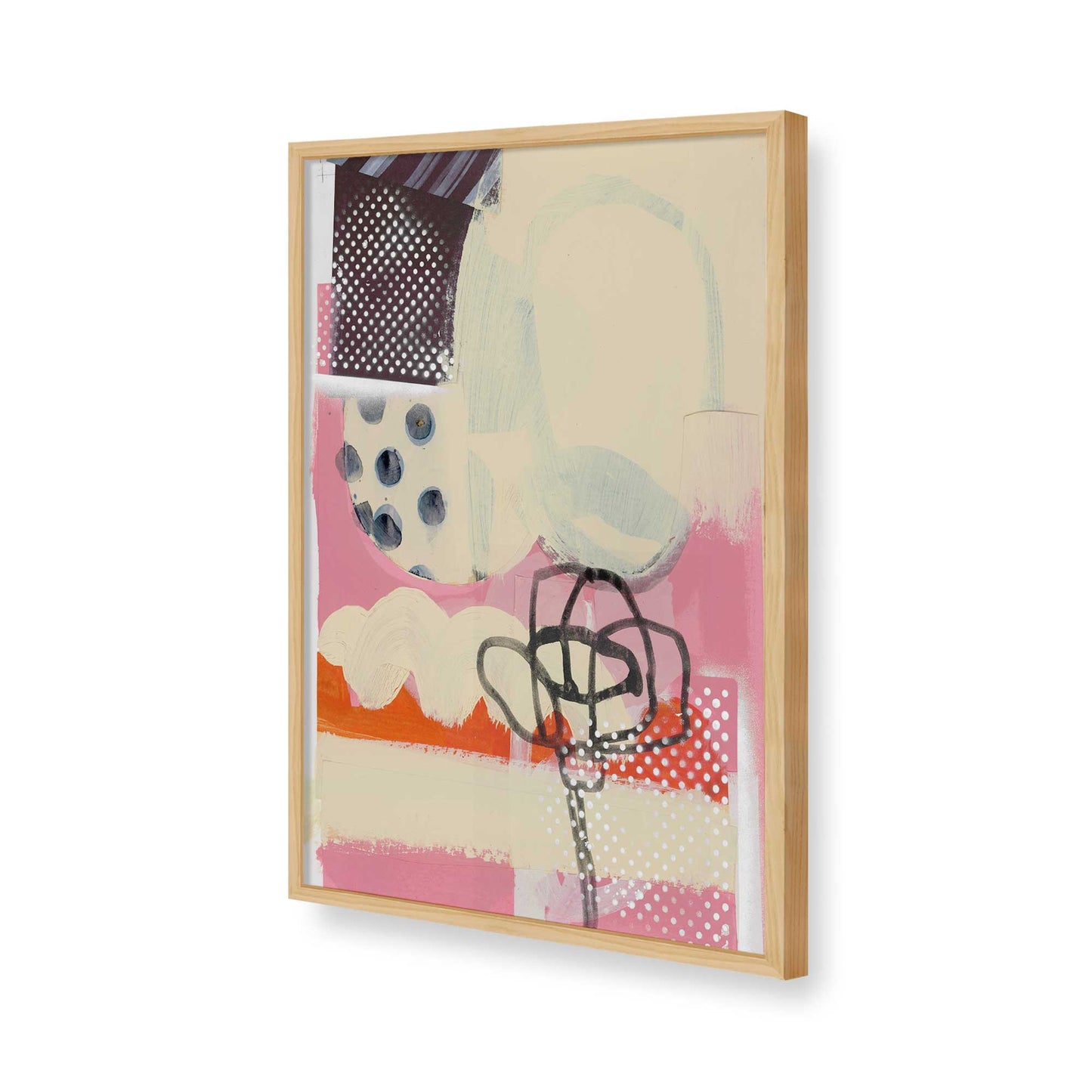 [Color:American Maple], Picture of art in a American Maple frame of the corner