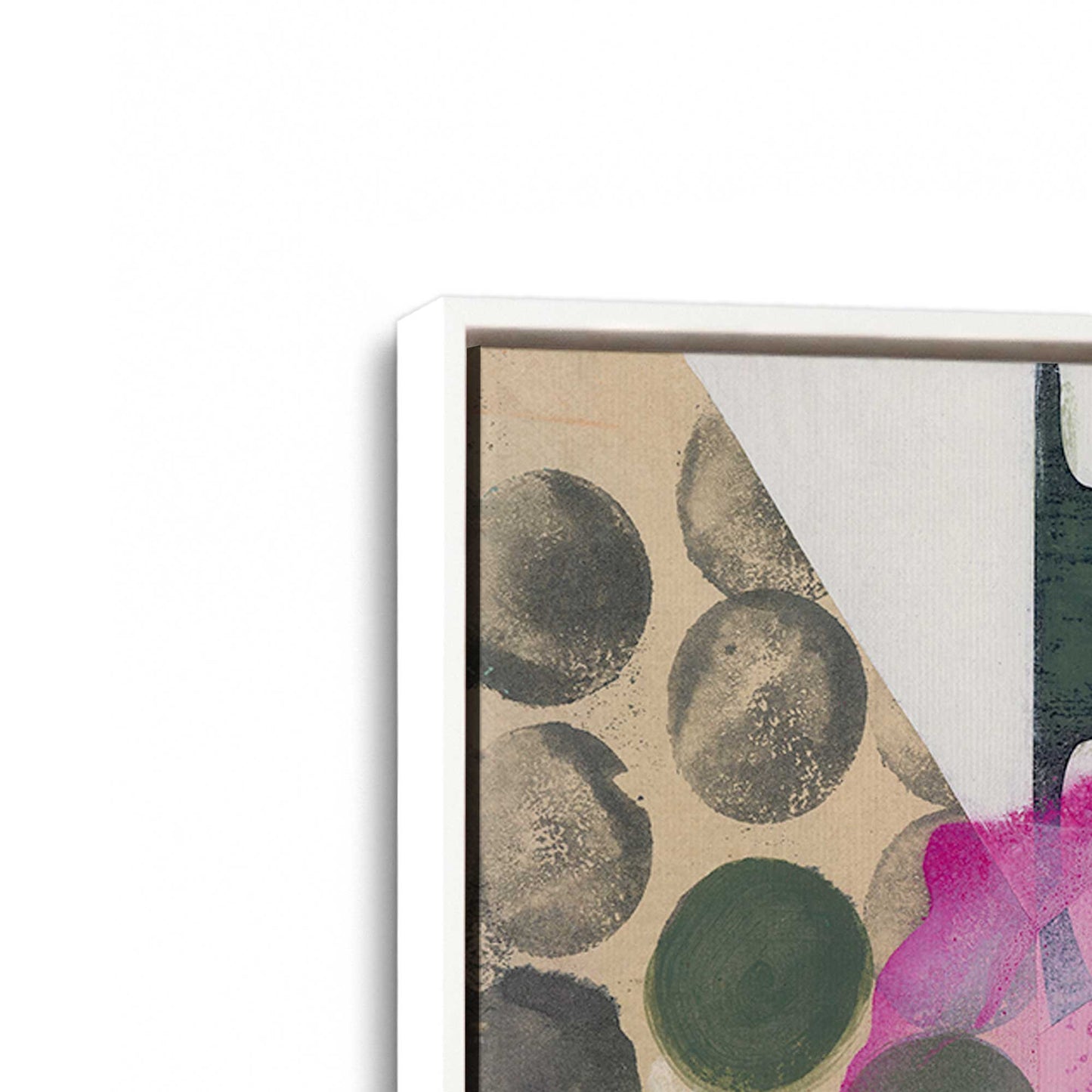 [Color:Opaque White], Picture of art in a White frame at an angle