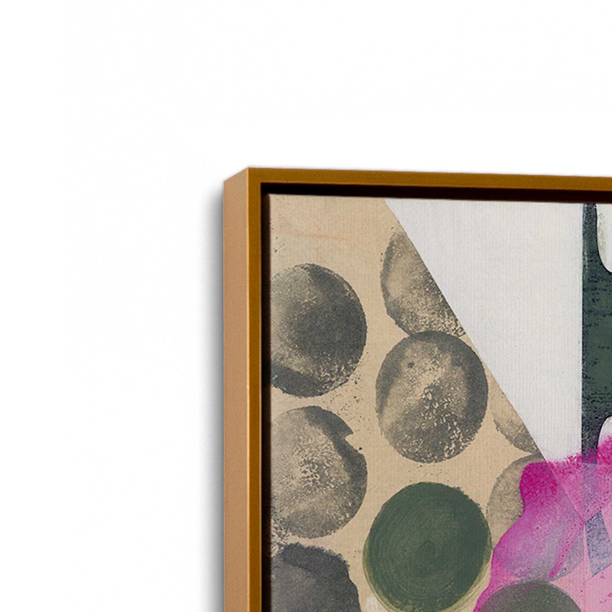 [Color:Polished Gold], Picture of art in a Polished Gold frame at an angle