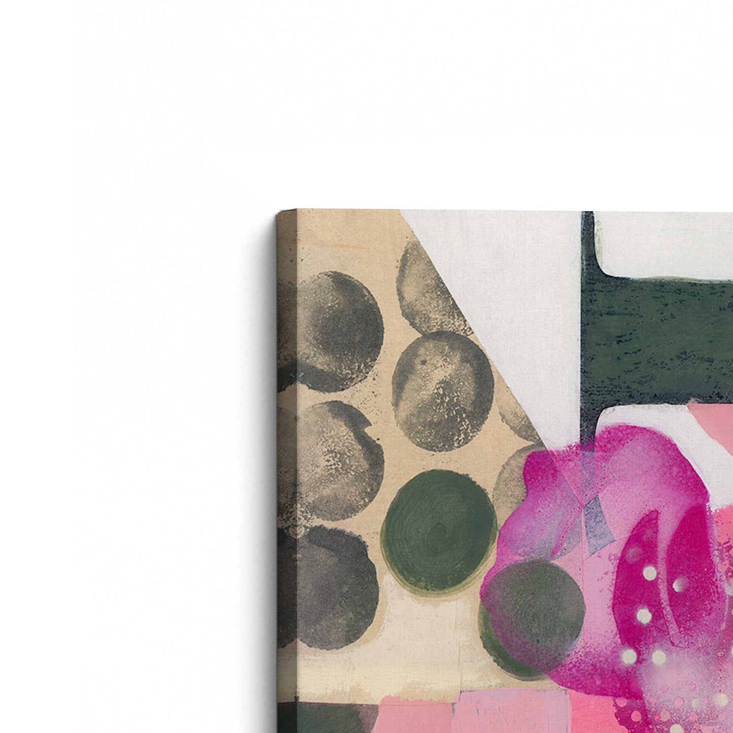 [Color:Stretched Canvas], Picture of the corner of the art