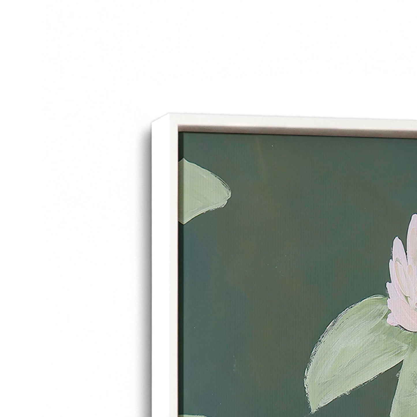 [Color:Opaque White], Picture of art in a White frame at an angle