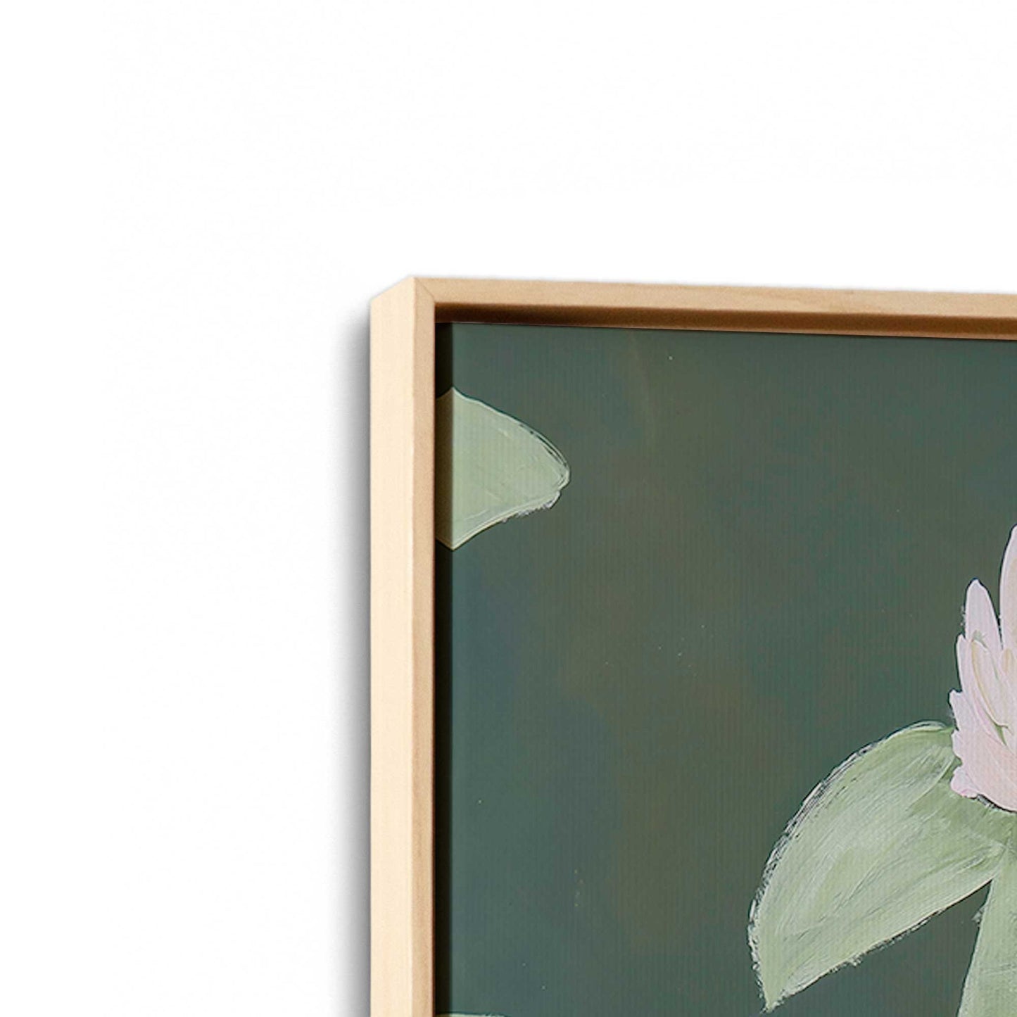 [Color:American Maple], Picture of art in a American Maple frame at an angle
