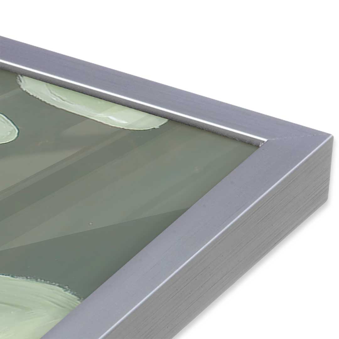 [Color:Polished Chrome], Picture of art in a Polished Chrome frame at an angle