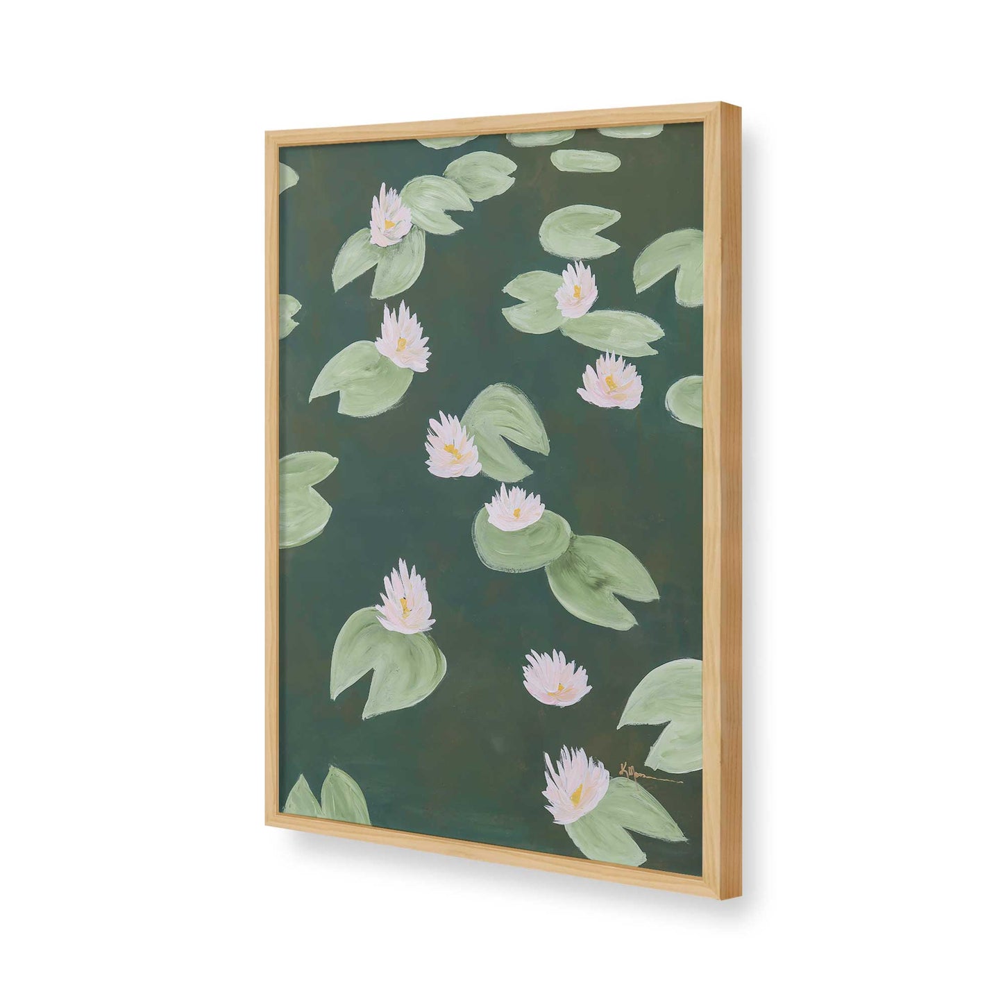 [Color:American Maple], Picture of art in a American Maple frame of the corner