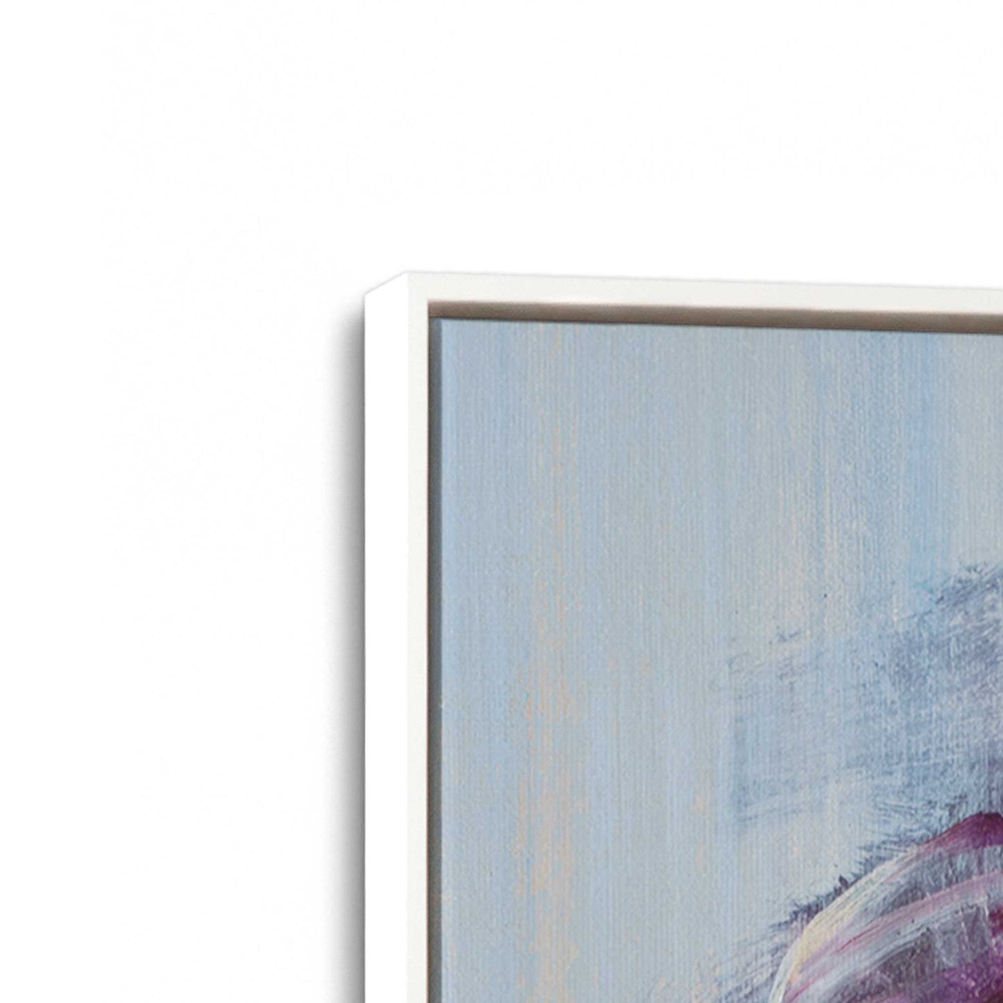 [Color:Opaque White], Picture of art in a White frame at an angle