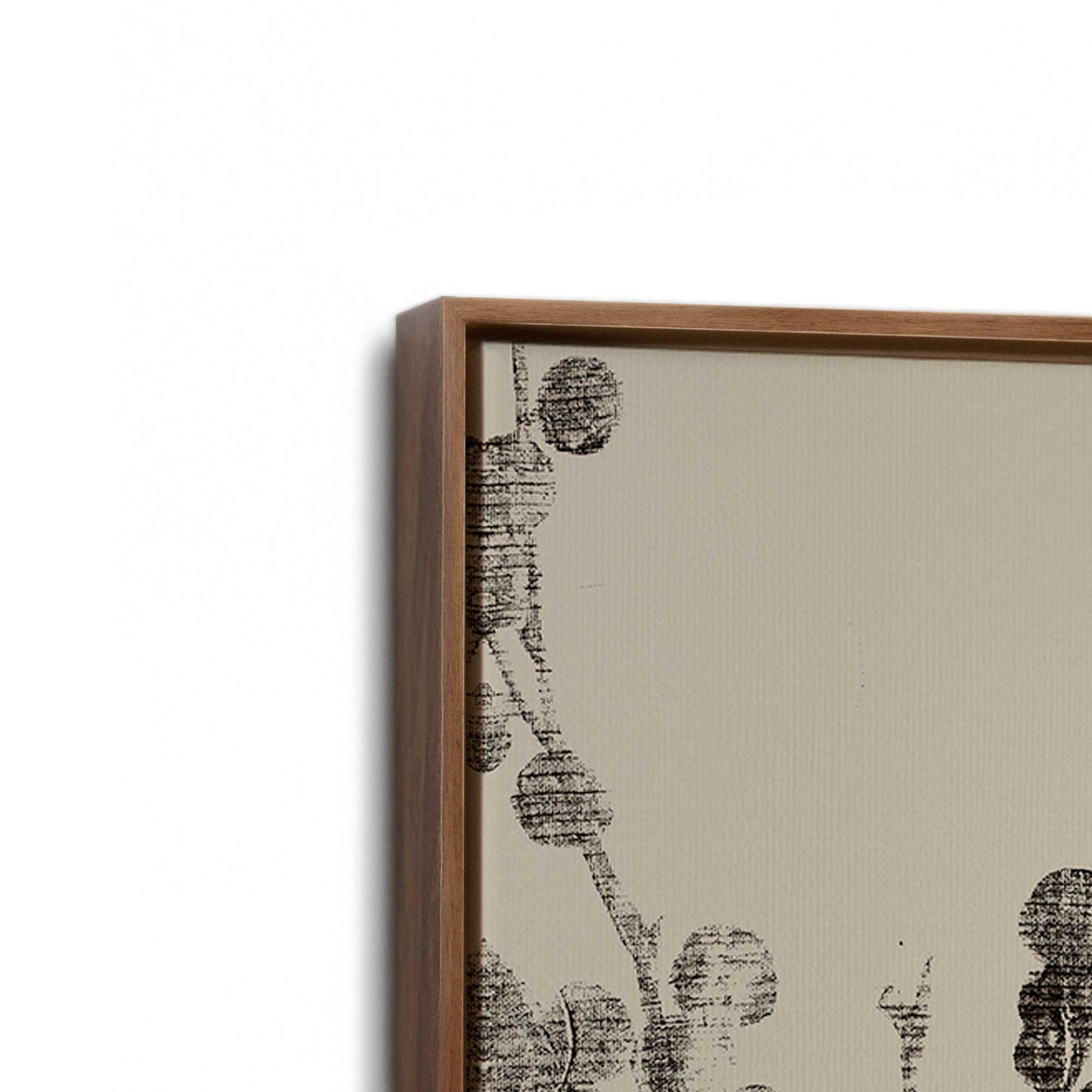 [Color:Walnut], Picture of art in a Walnut frame at an angle