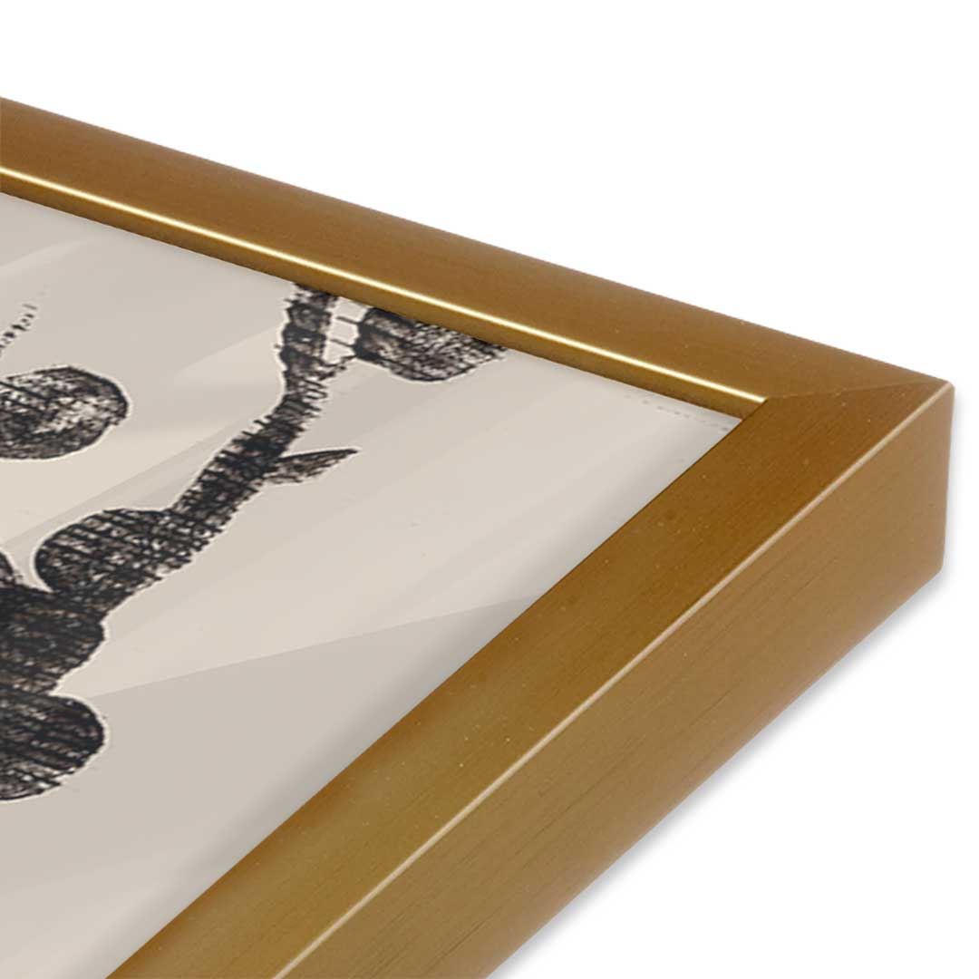 [Color:Polished Gold], Picture of art in a Polished Gold frame at an angle