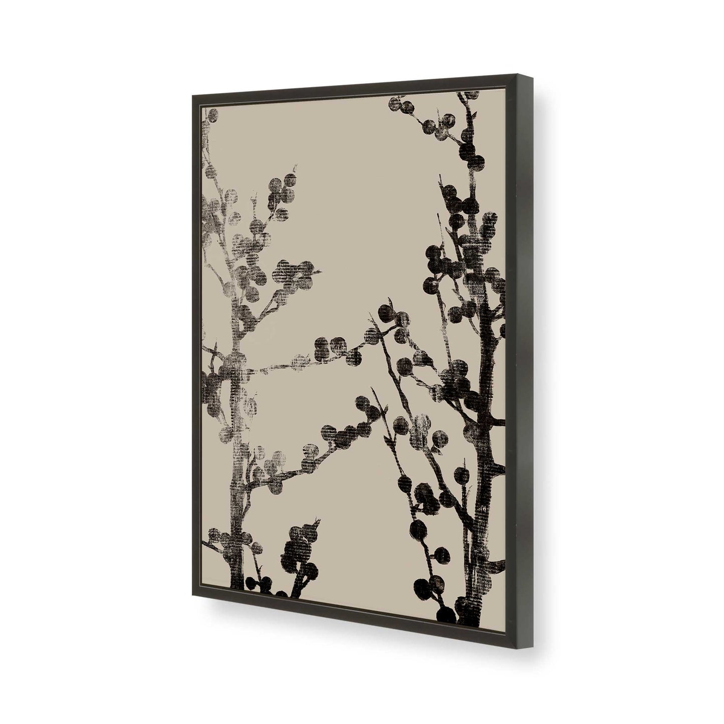 [Color:Satin Black], Picture of art in a Satin Black frame of the corner