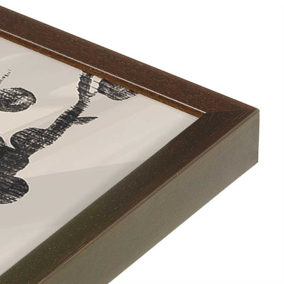[Color:Brown], Picture of art in a Brown frame at an angle