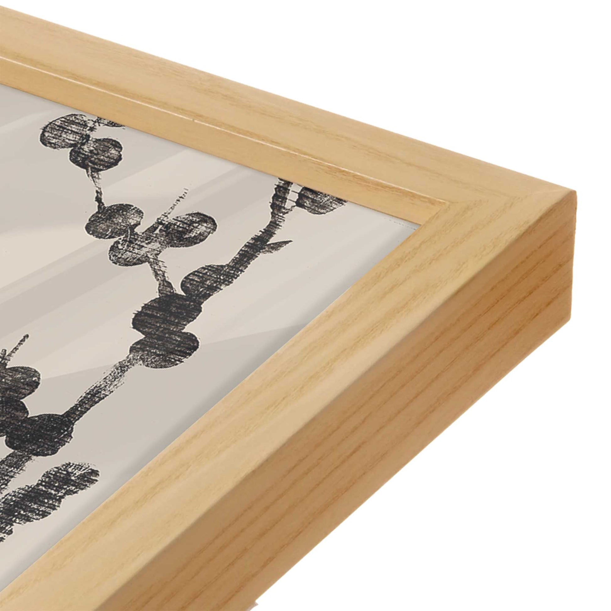 [Color:American Maple], Picture of art in a American Maple frame at an angle