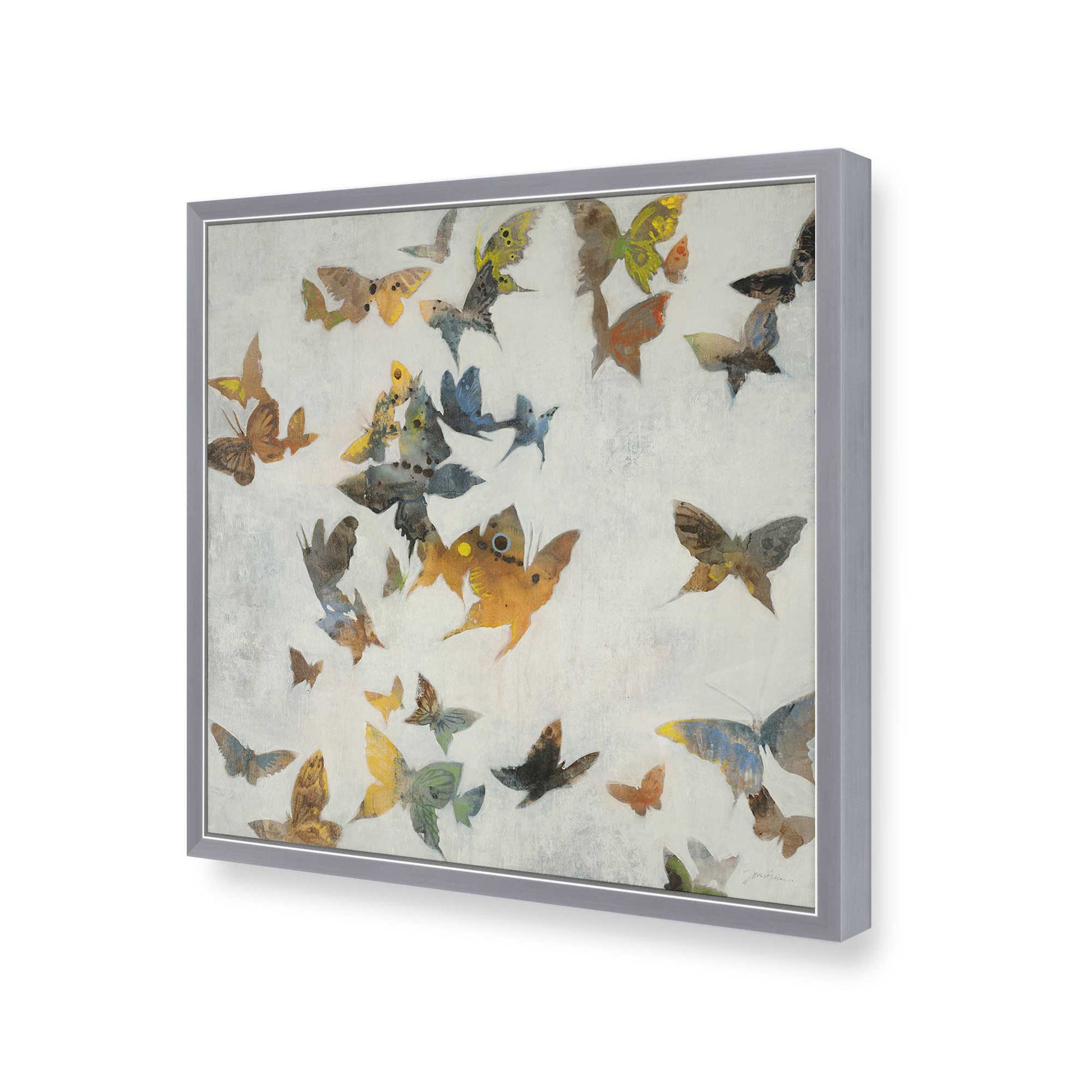 [Color:Polished Chrome], Picture of art in a Polished Chrome frame of the corner