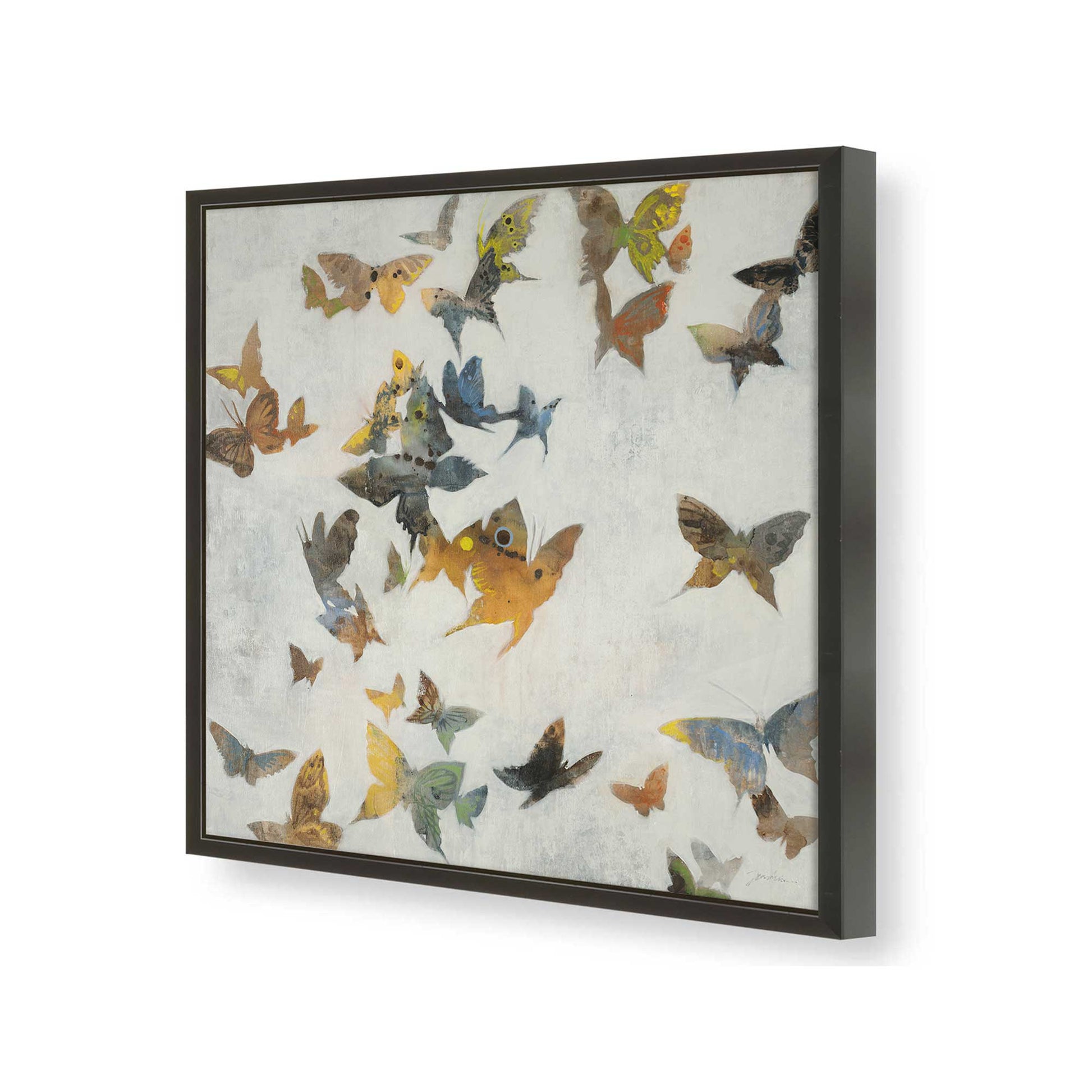 [Color:Satin Black], Picture of art in a Satin Black frame of the corner