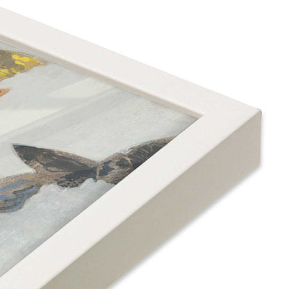 [Color:Opaque White], Picture of art in a Opaque White frame at an angle