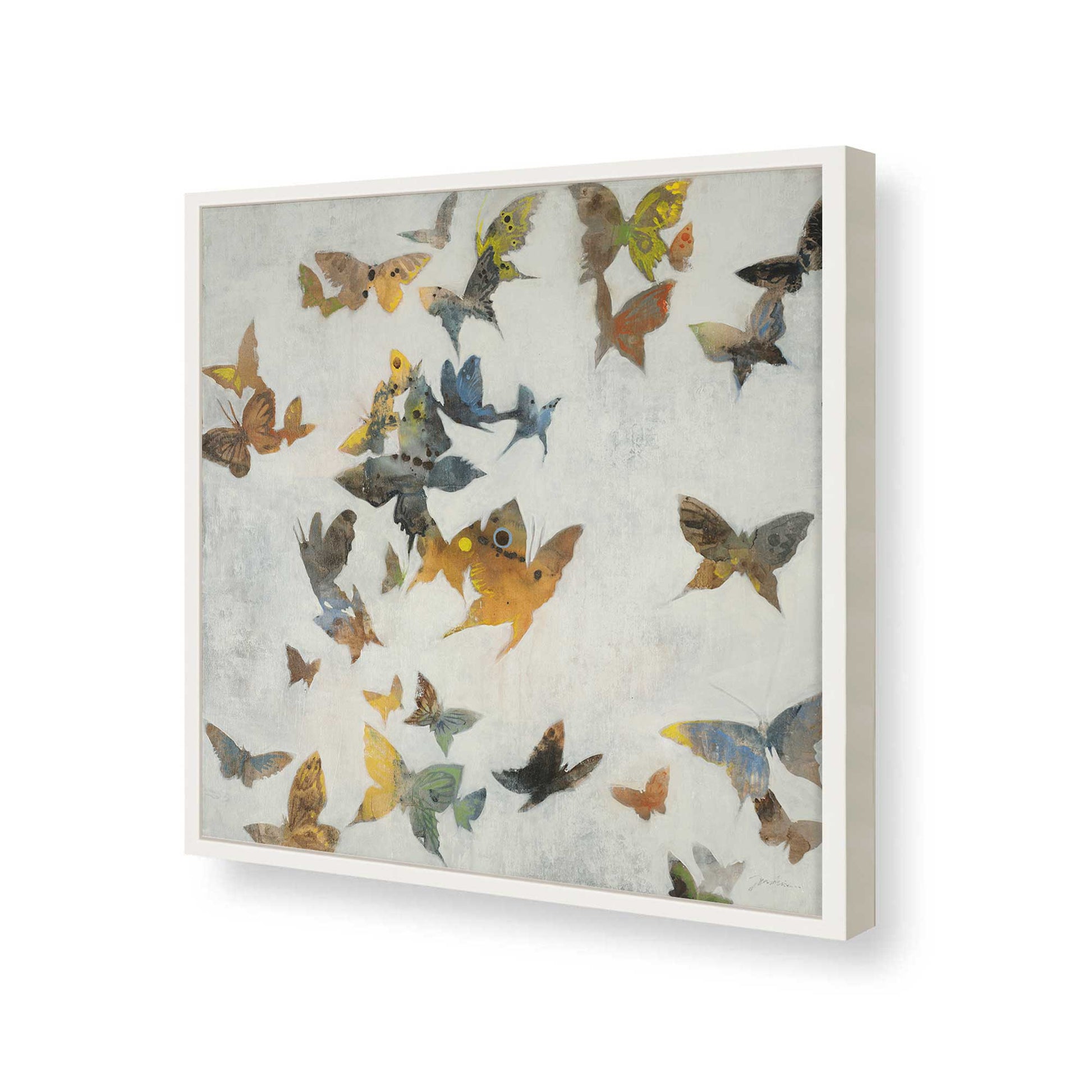 [Color:Opaque White], Picture of art in a Opaque White frame of the corner