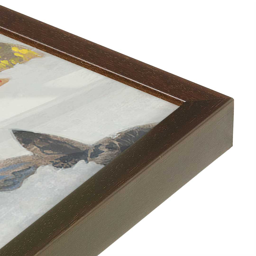 [Color:Espresso], Picture of art in a Espresso frame at an angle