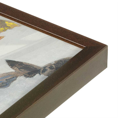 [Color:Espresso], Picture of art in a Espresso frame at an angle