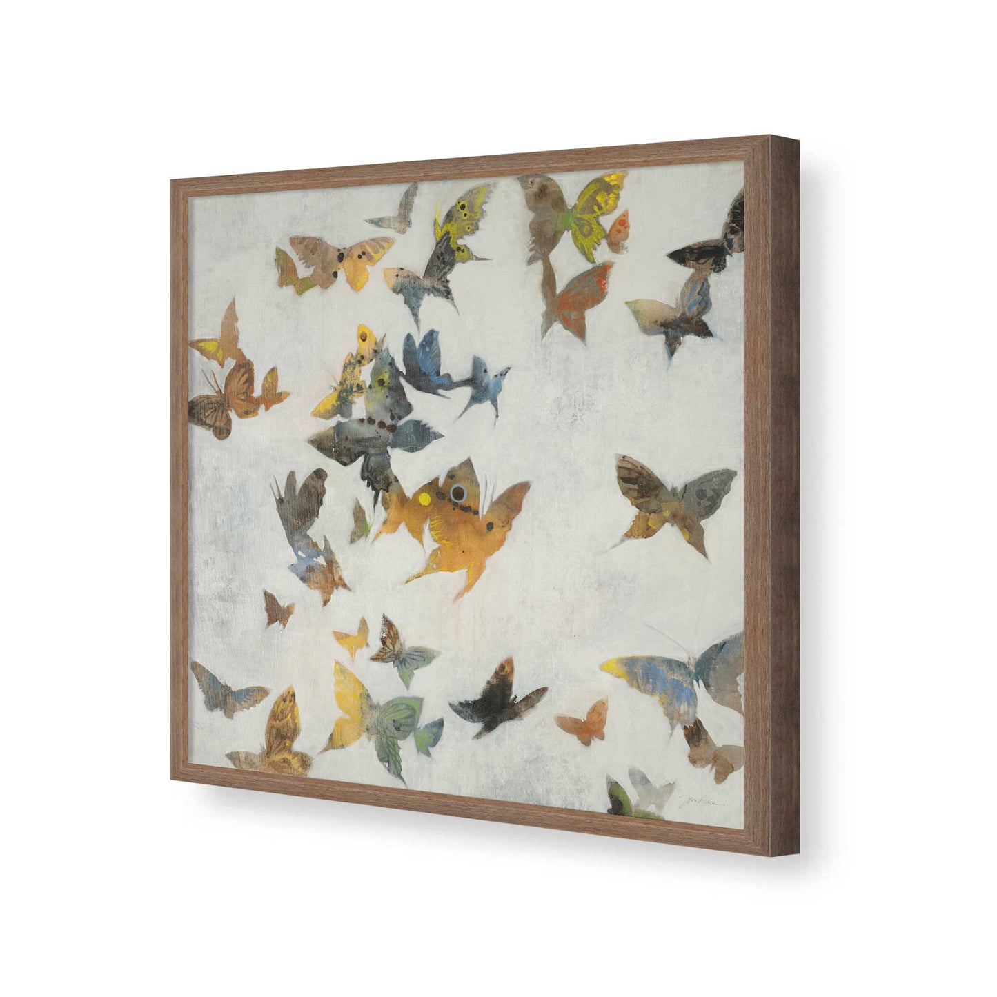 [Color:Walnut], Picture of art in a Walnut frame of the corner