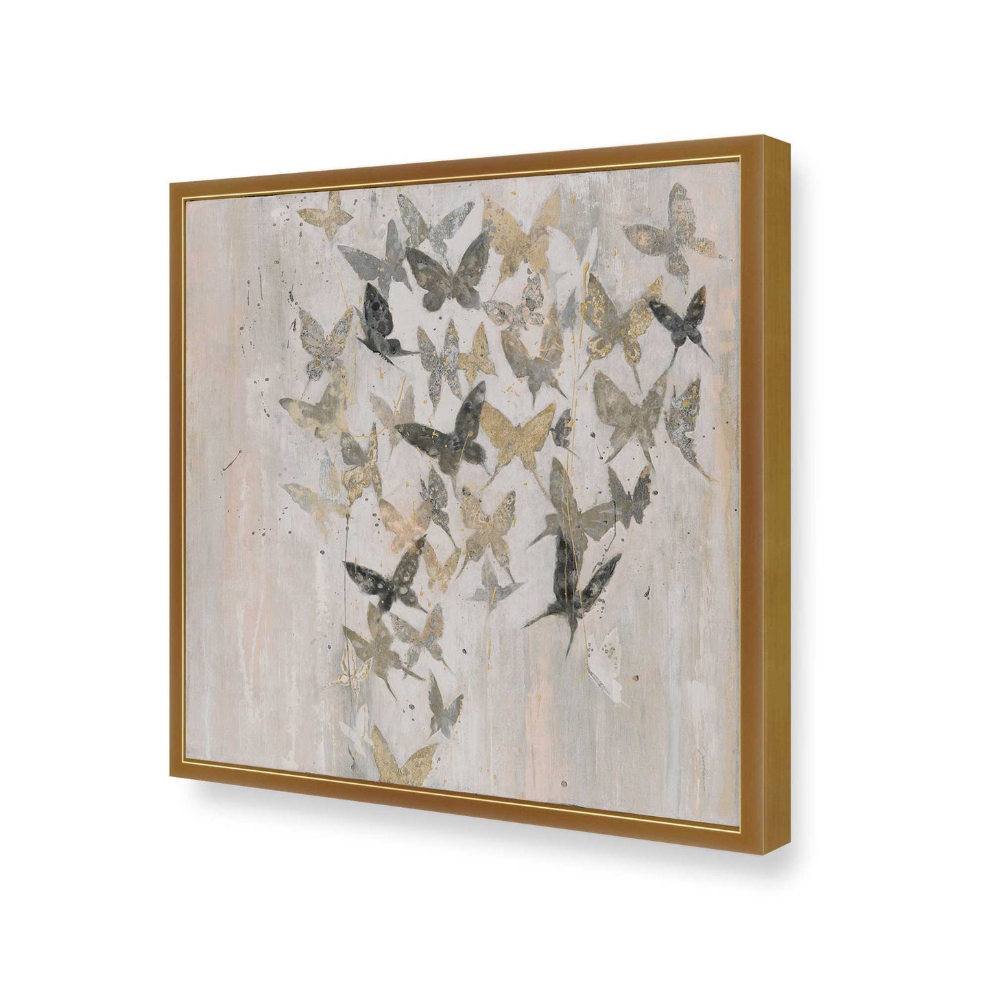 [Color:Polished Gold], Picture of art in a Polished Gold frame of the corner