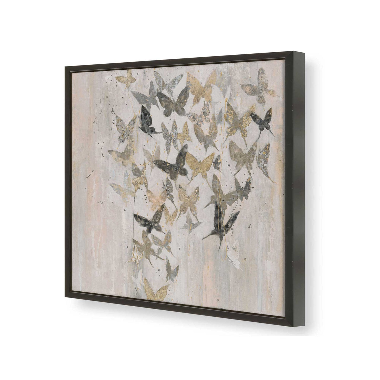 [Color:Satin Black], Picture of art in a Satin Black frame of the corner