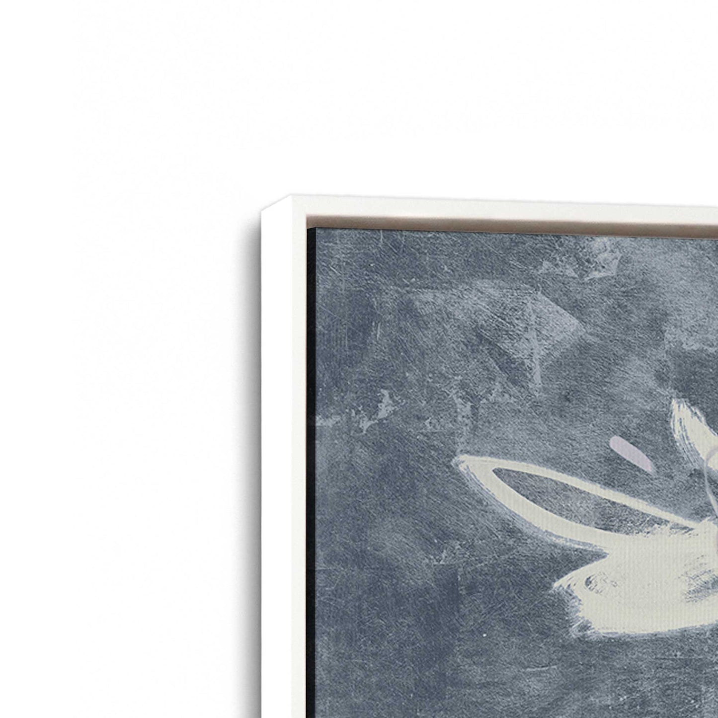 [Color:Opaque White], Picture of art in a White frame at an angle