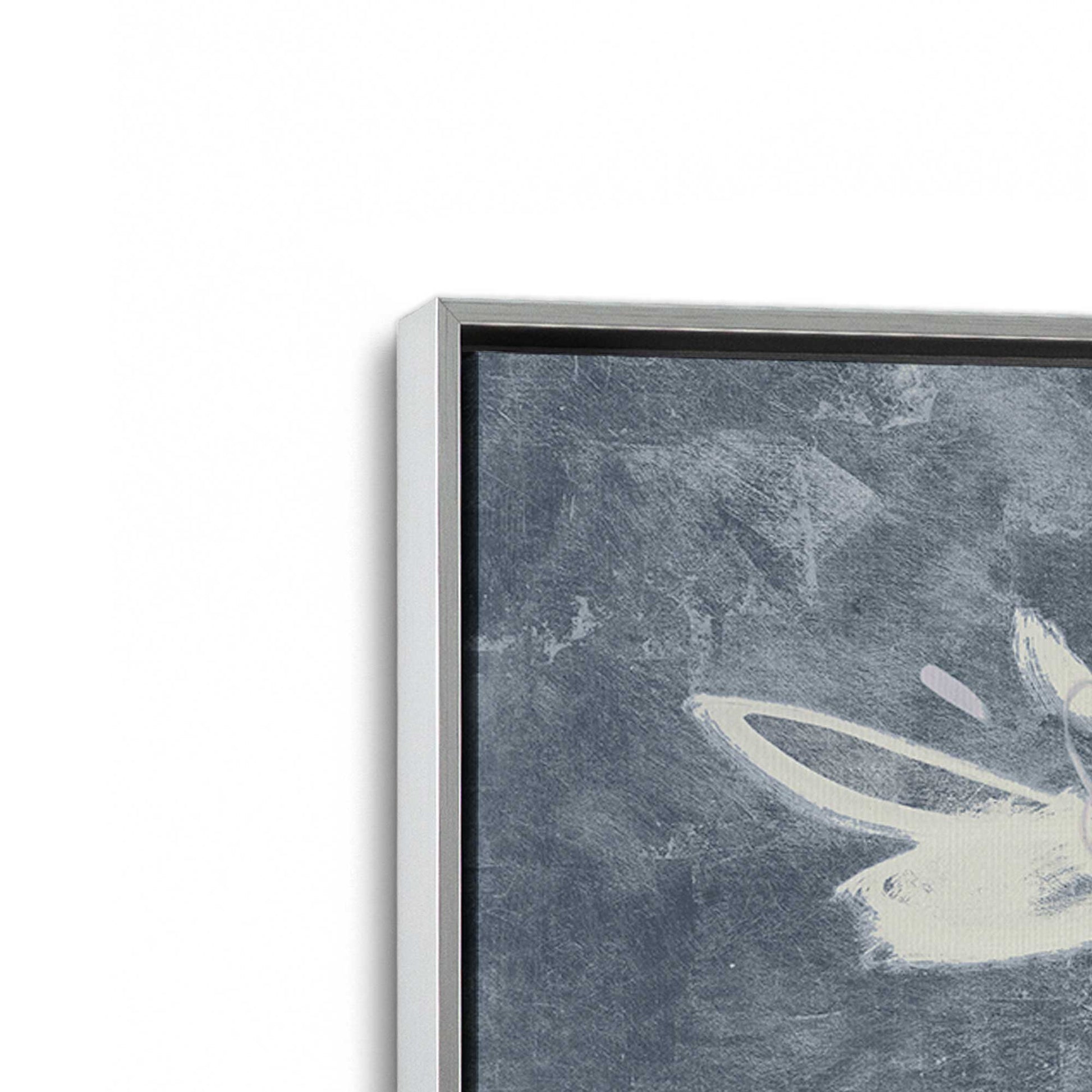 [Color:Polished Chrome], Picture of art in a Polished Chrome frame at an angle