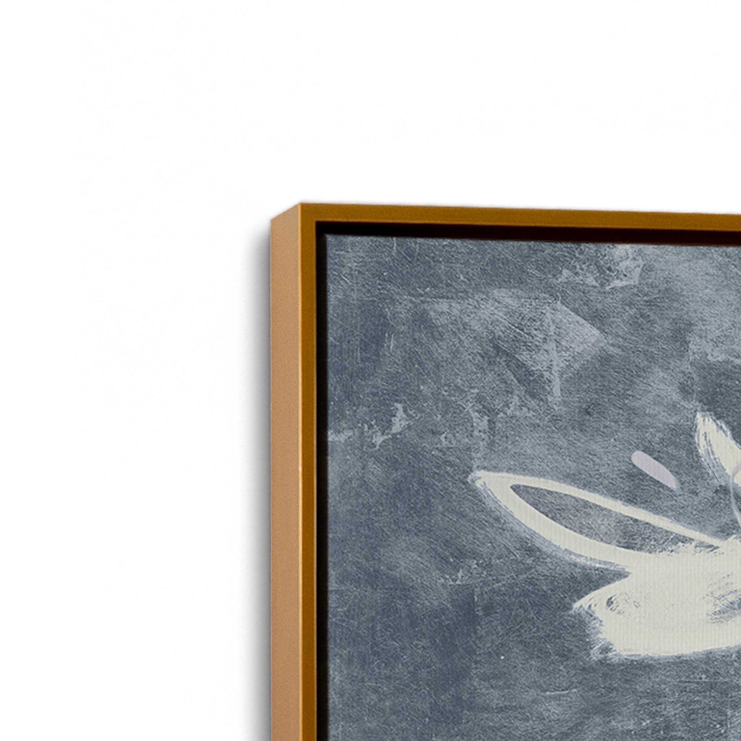 [Color:Polished Gold], Picture of art in a Polished Gold frame at an angle