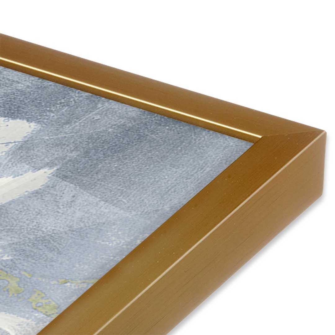 [Color:Polished Gold], Picture of art in a Polished Gold frame at an angle