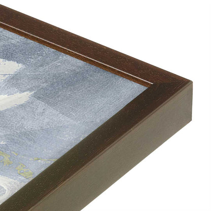 [Color:Brown], Picture of art in a Brown frame at an angle