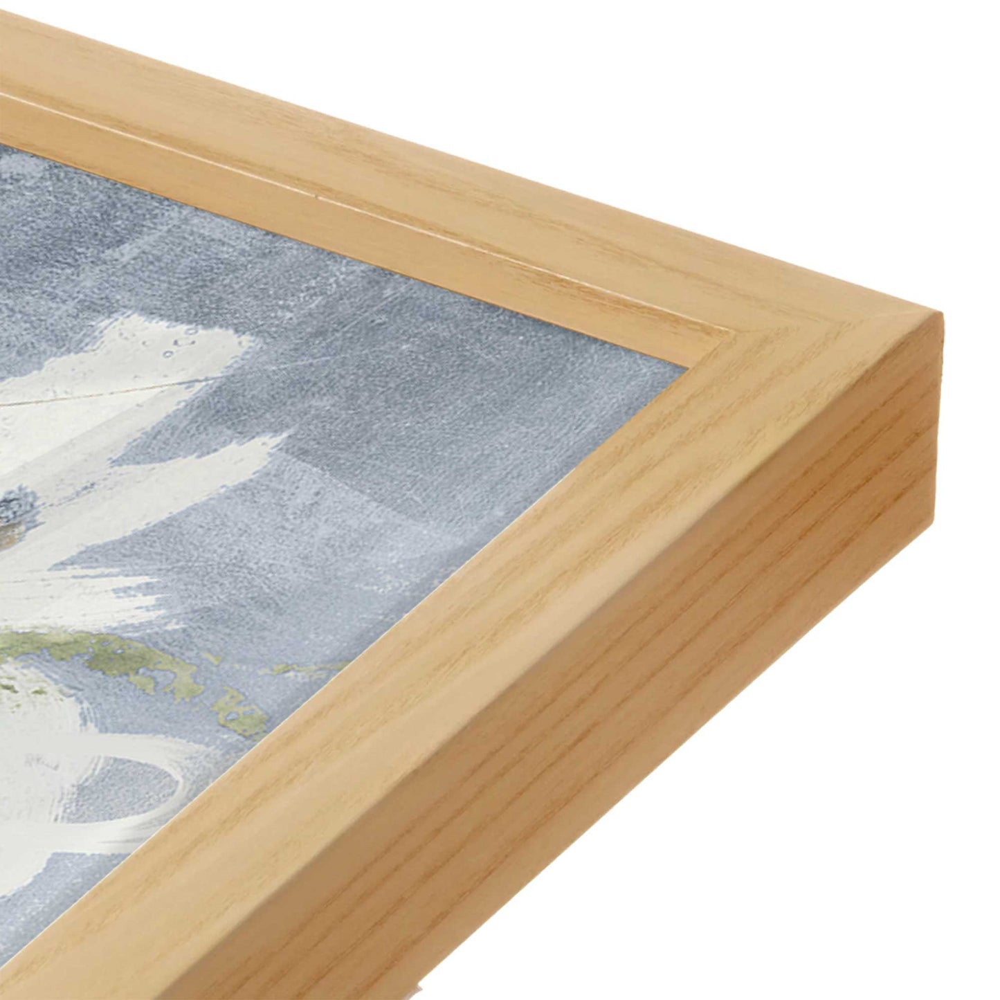 [Color:American Maple], Picture of art in a American Maple frame at an angle