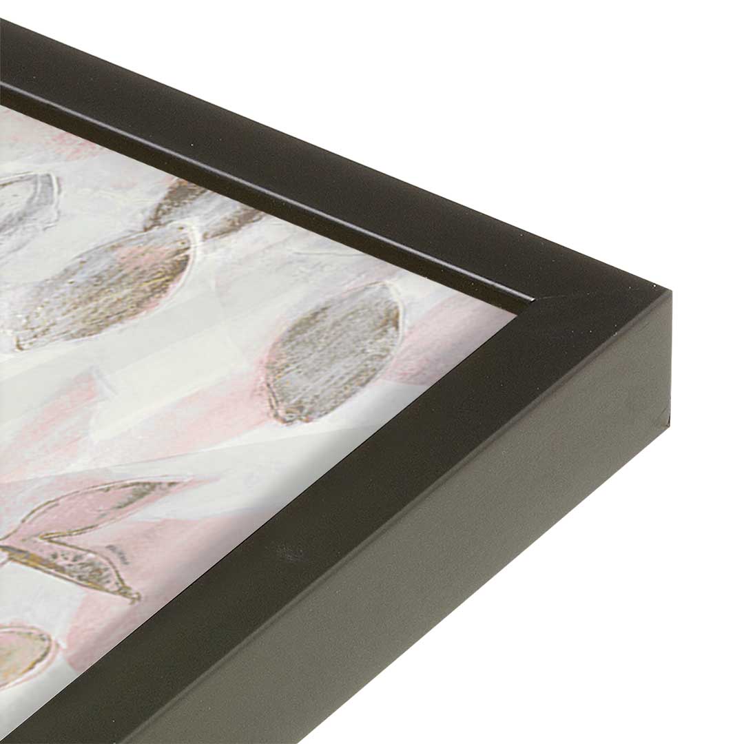 [Color:Satin Black], Picture of art in a Satin Black frame at an angle