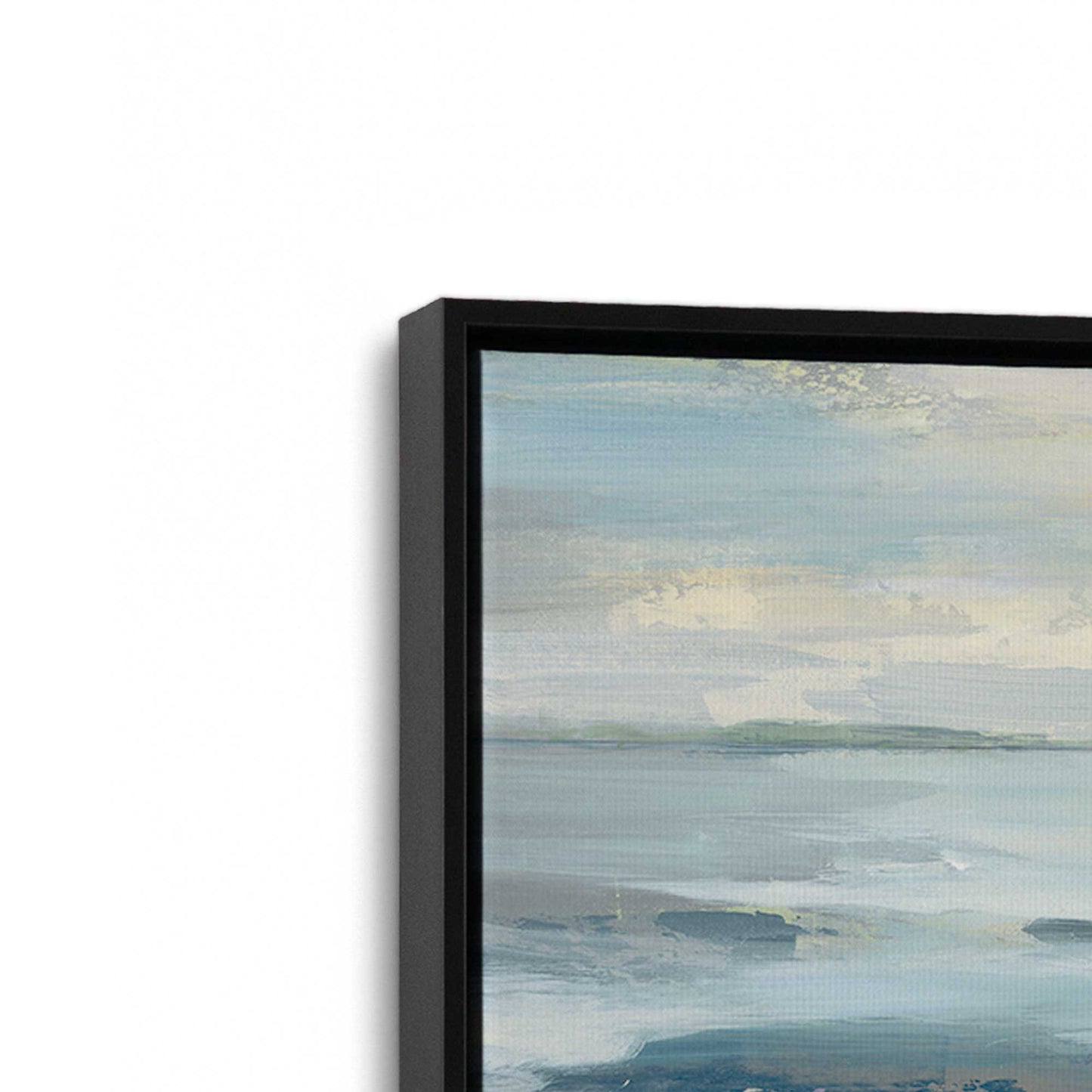 [Color:Satin Black], Picture of art in a Satin Black frame at an angle