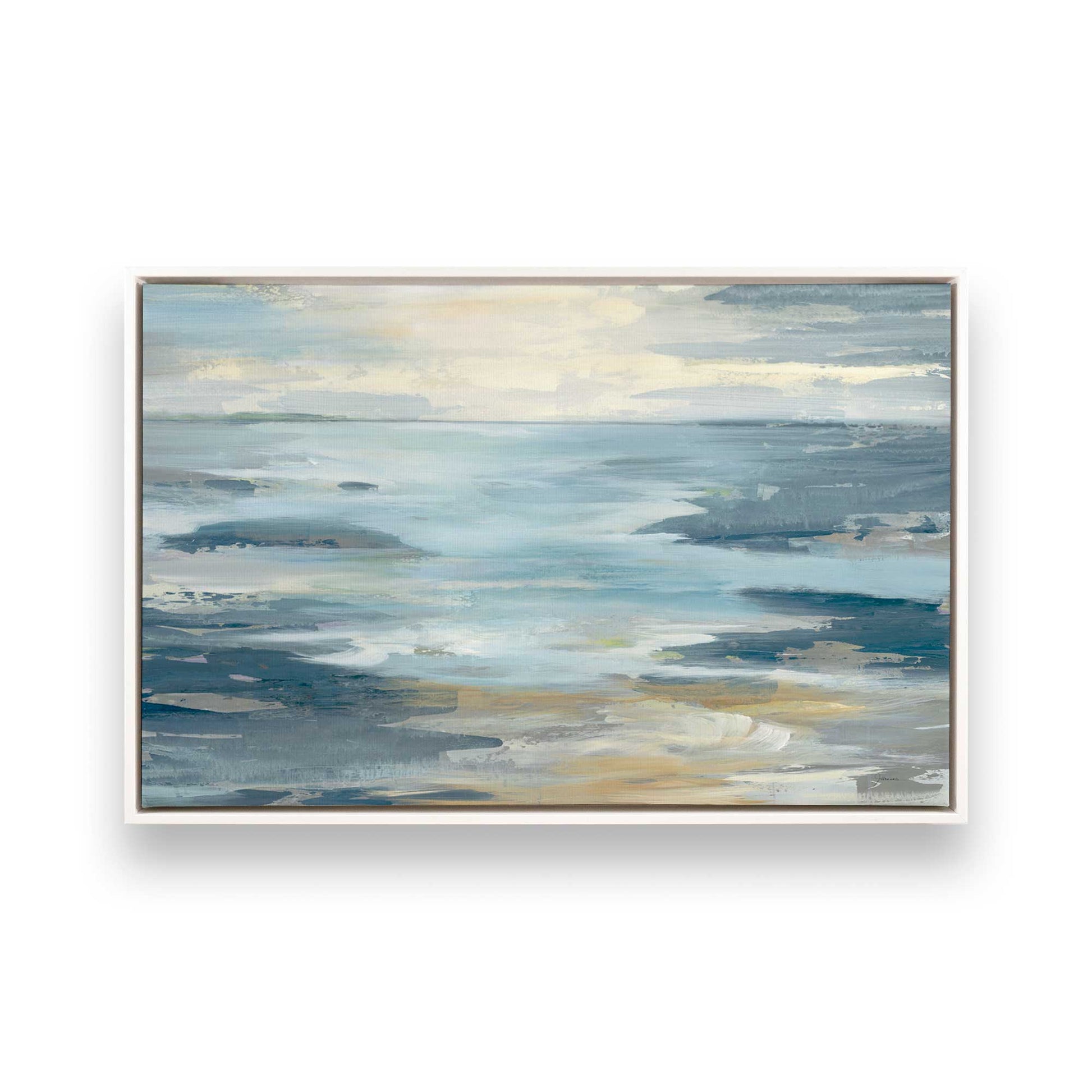[Color:Opaque White], Picture of art in a White frame