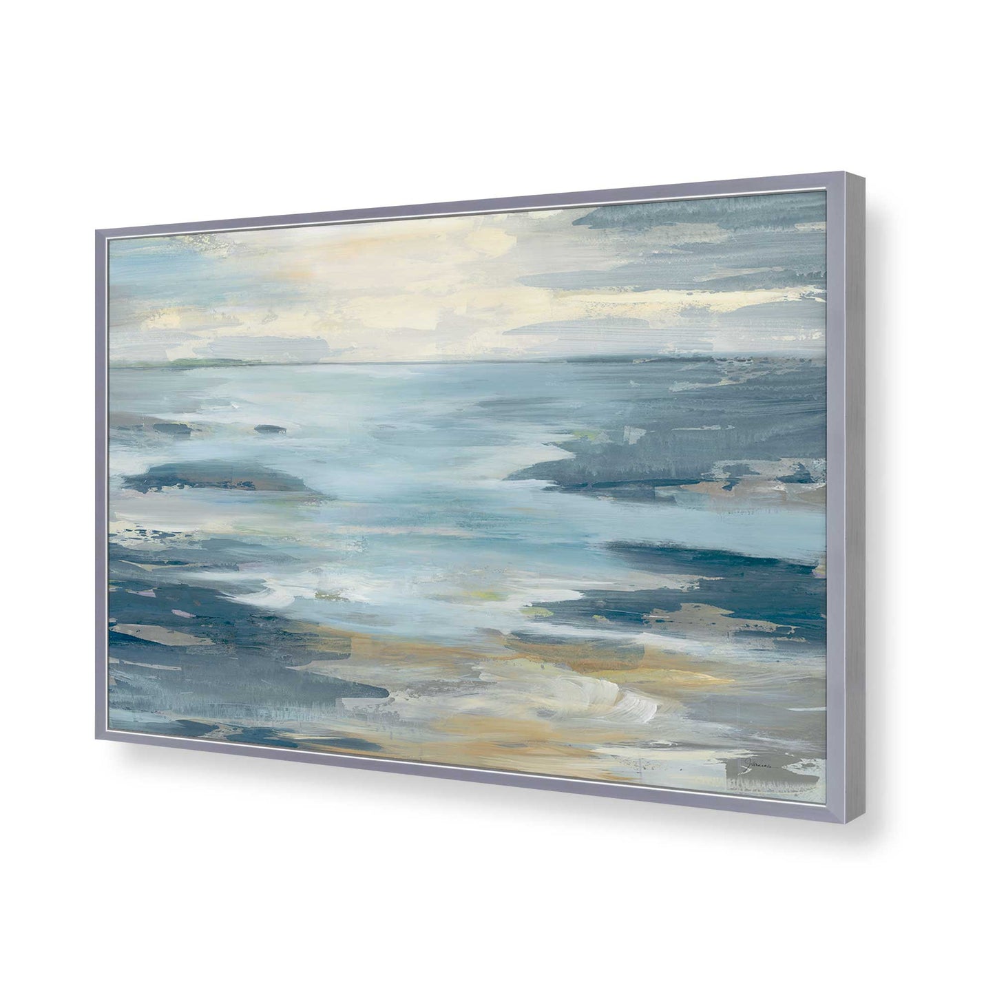 [Color:Polished Chrome], Picture of art in a Polished Chrome frame of the corner