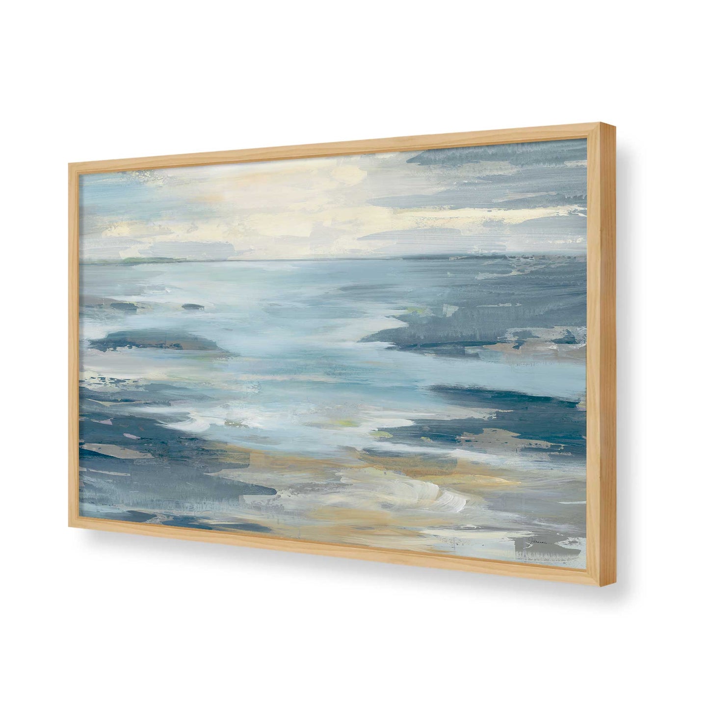 [Color:American Maple], Picture of art in a American Maple frame of the corner