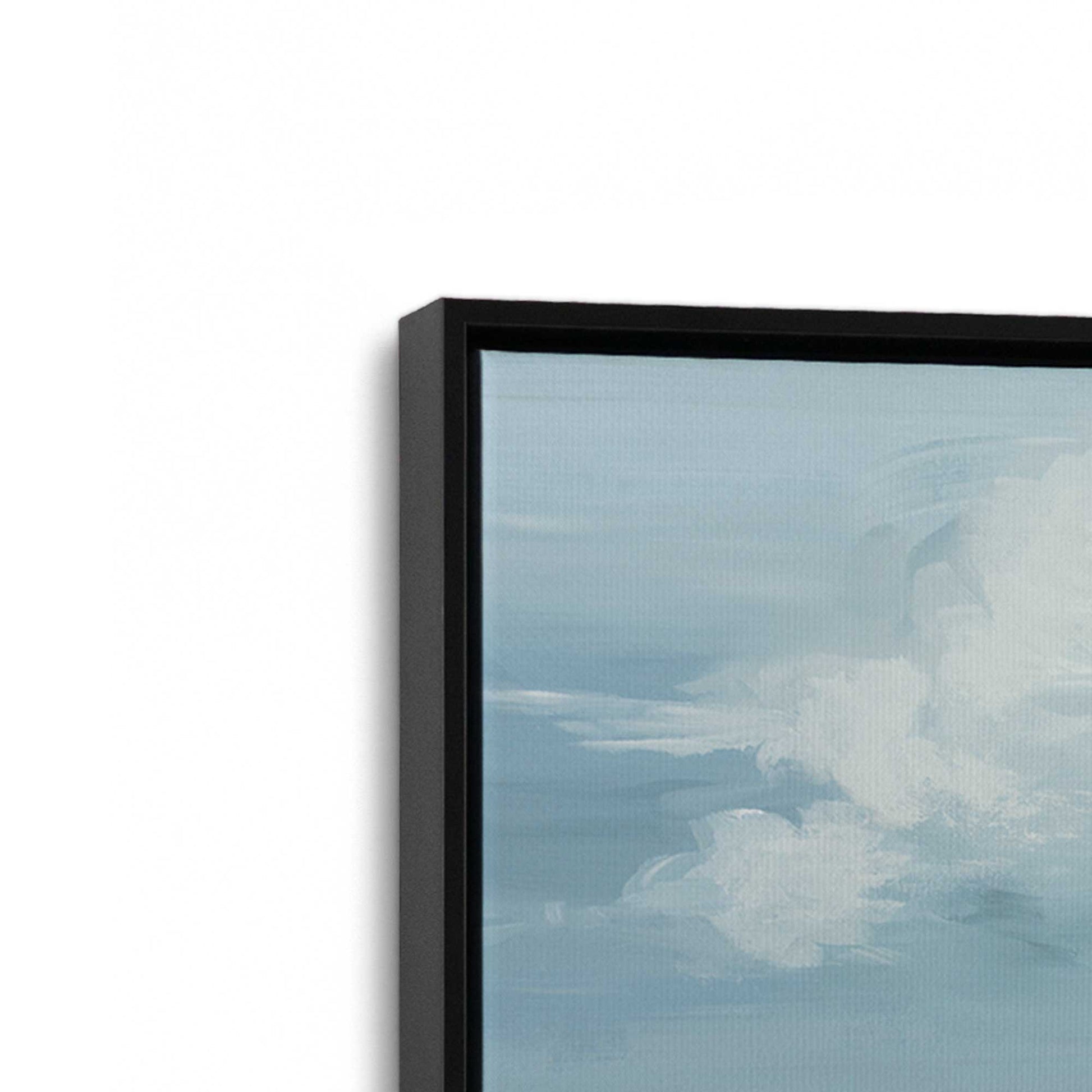 [Color:Satin Black], Picture of art in a Satin Black frame at an angle