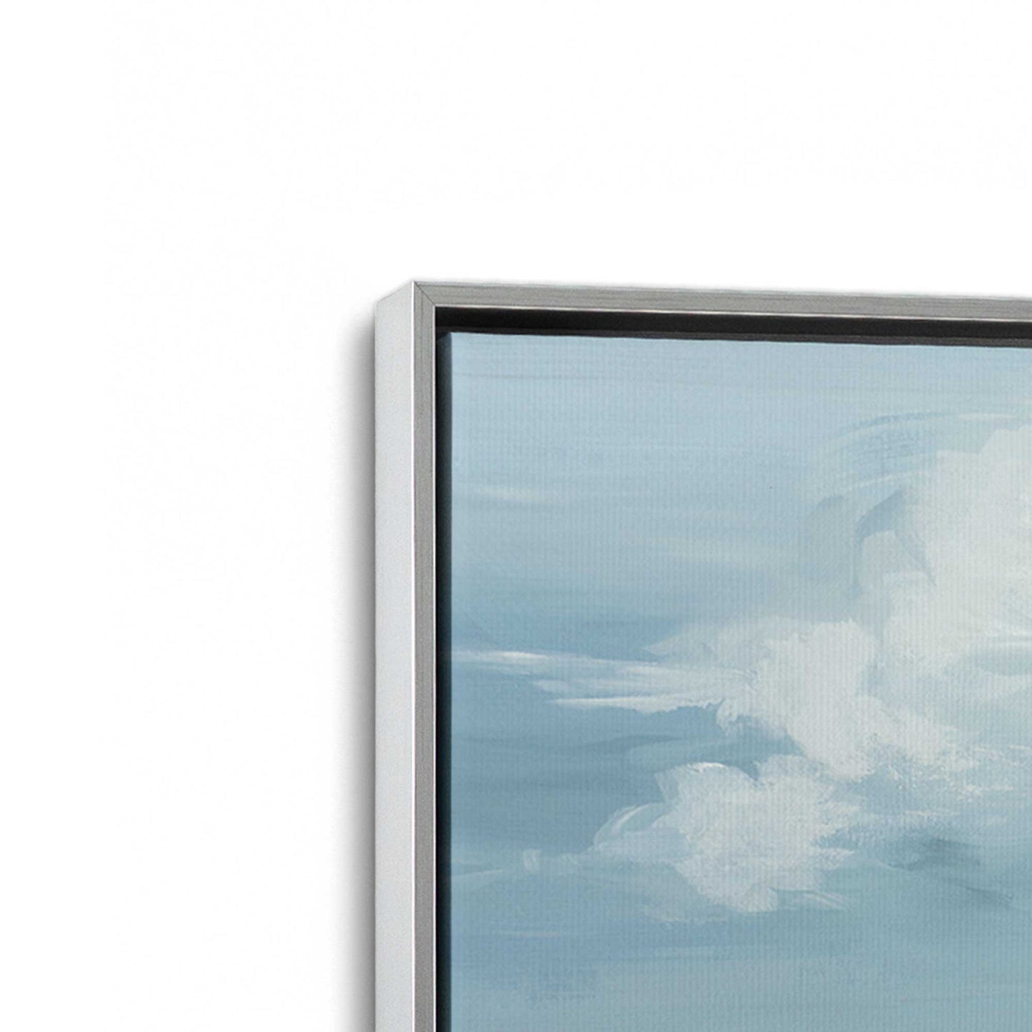 [Color:Polished Chrome], Picture of art in a Polished Chrome frame at an angle