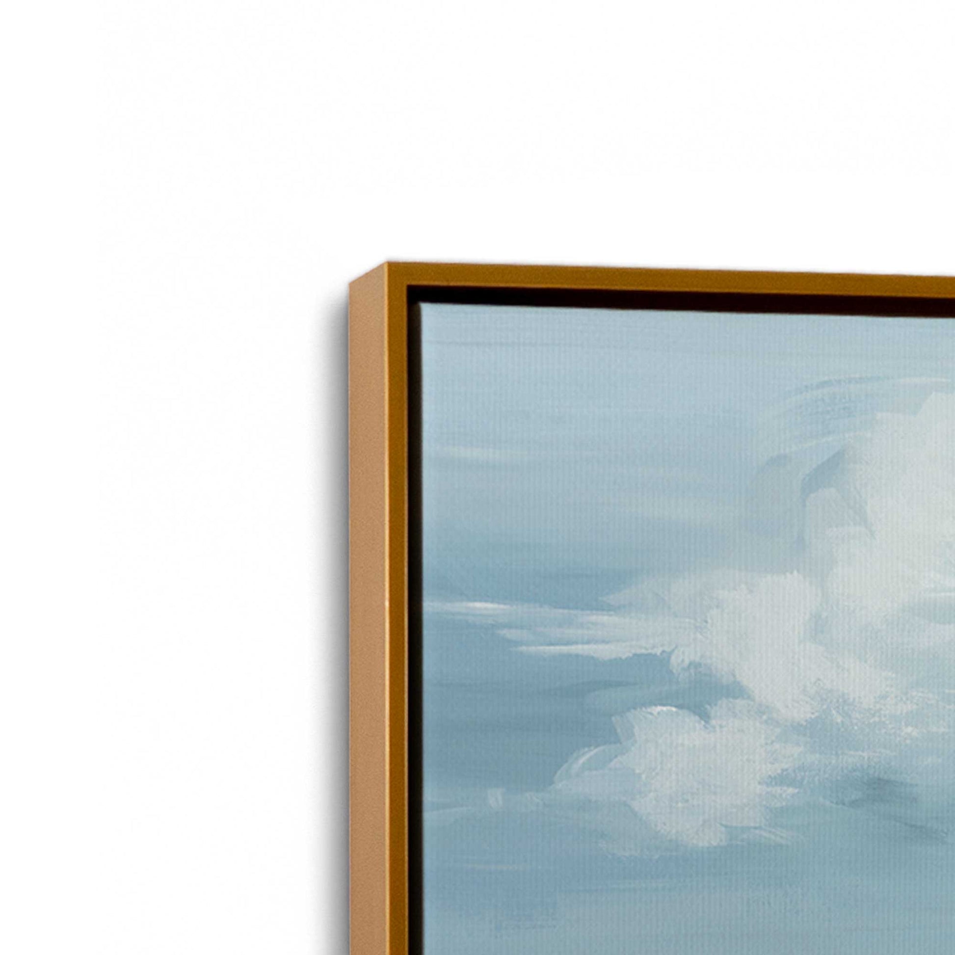 [Color:Polished Gold], Picture of art in a Polished Gold frame at an angle