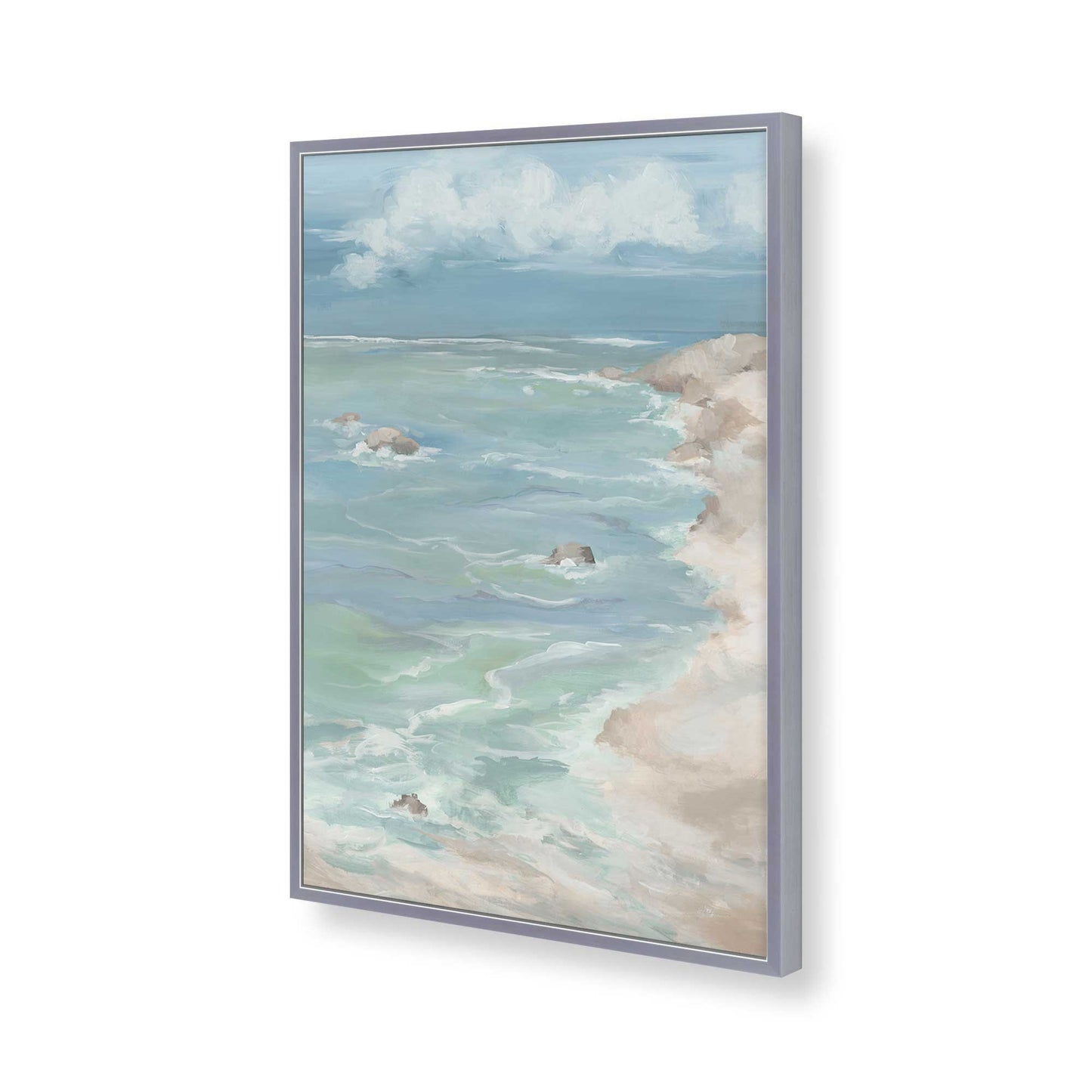 [Color:Polished Chrome], Picture of art in a Polished Chrome frame of the corner