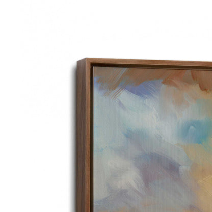 [Color:Walnut], Picture of art in a Walnut frame at an angle